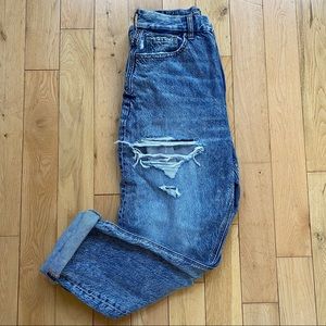 NWT American Eagle Distressed Curvy Mom Jean